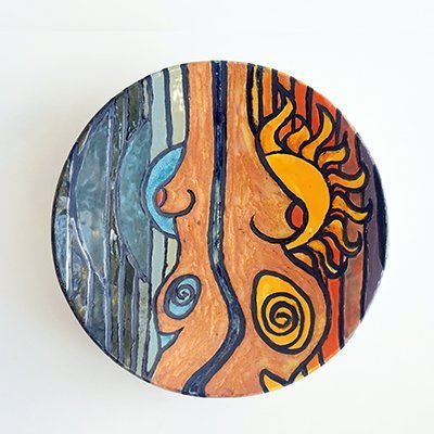 painted art plate