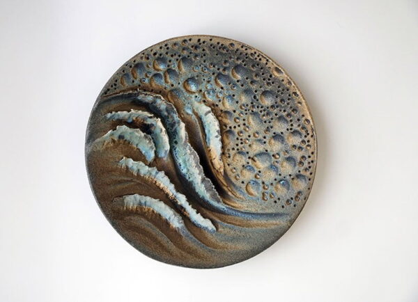 Decorative ceramic Plate waves art