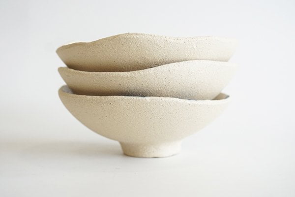 handmade natural pottery bowls