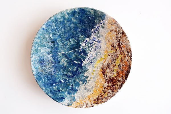 Splatter Beach Ceramic plate