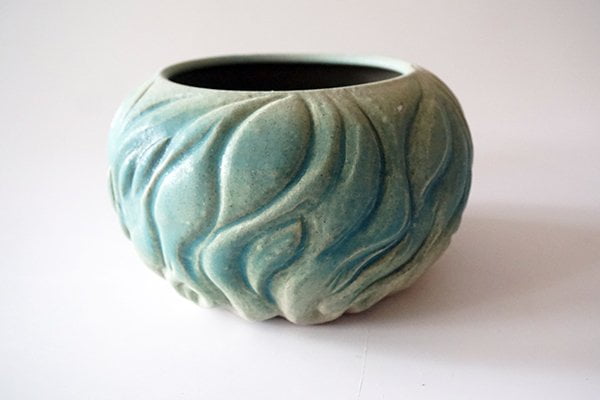 ceramic vase inspired by water