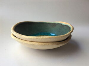 Decorative Ceramic and Glass Bowl