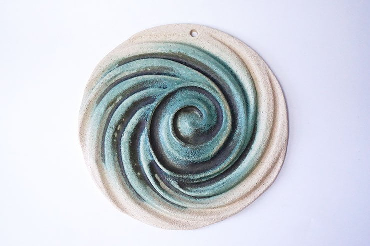 ceramic spiral wall sculpture