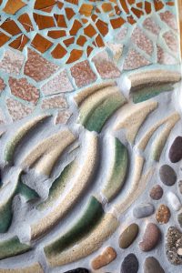 mosaic wave artwork detail