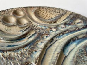 close up ceramic art plate