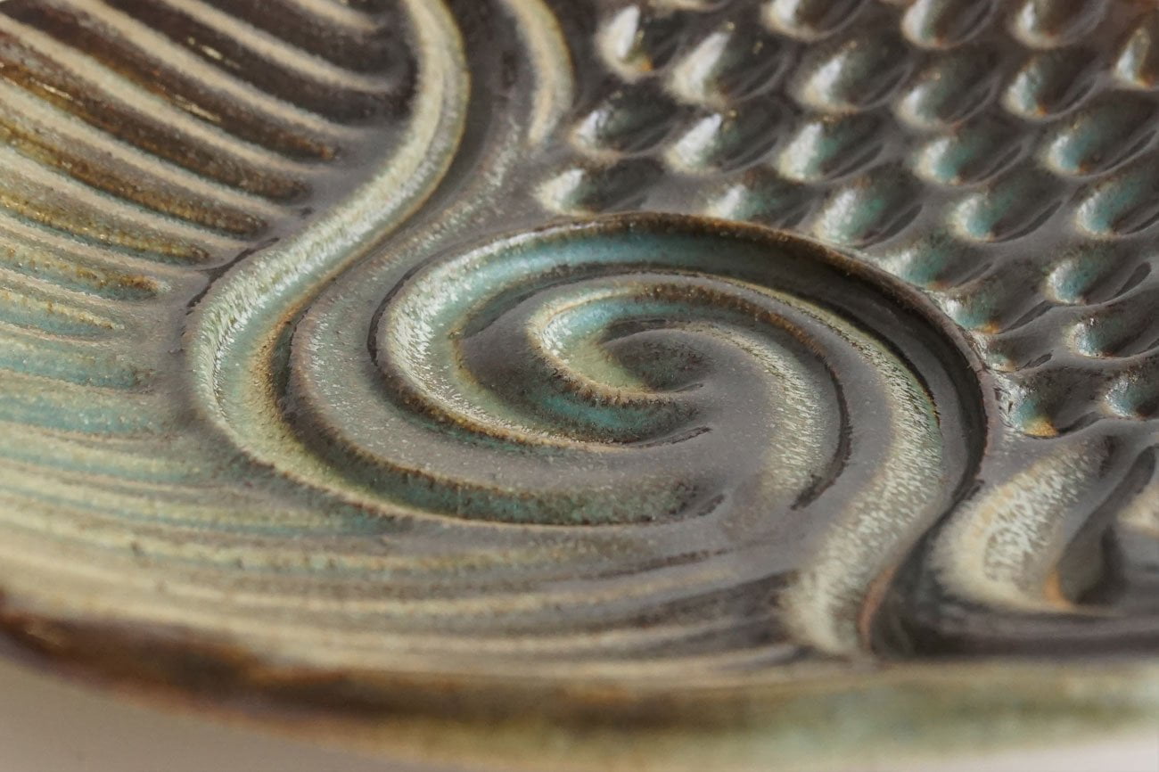 detail ceramic art plate amelia johannsen