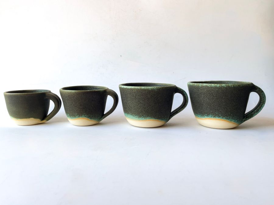 handmade ceramic latte mugs