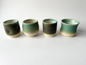 Green Ceramic Cup Set