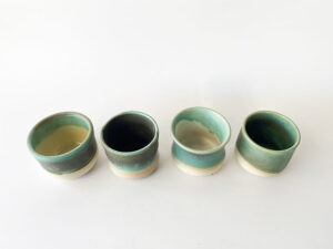Green Ceramic Cup Set