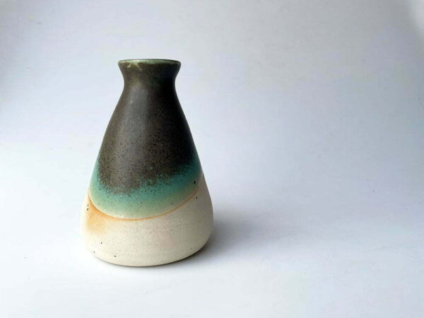 small ceramic green vase