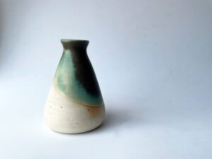 ceramic green vase