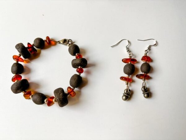 amber and ceramic jewelry