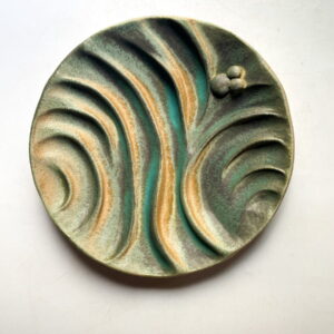 ceramic art plate ocean artwork