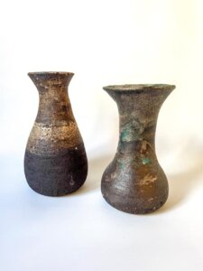 large black stoneware vases
