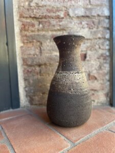 handmade black ceramic vase
