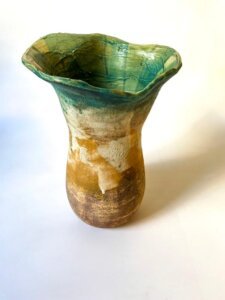 wavy ceramic vase