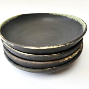 rustic matte black bowls