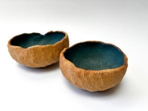 handmade ceramic turquoise bowls