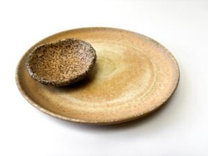 dipping bowl and ceramic plate
