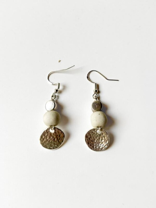 porcelain and silver earrings