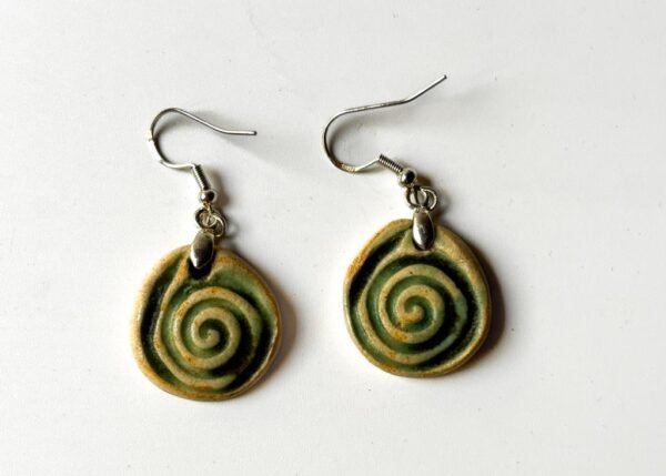 ceramic swirl earrings