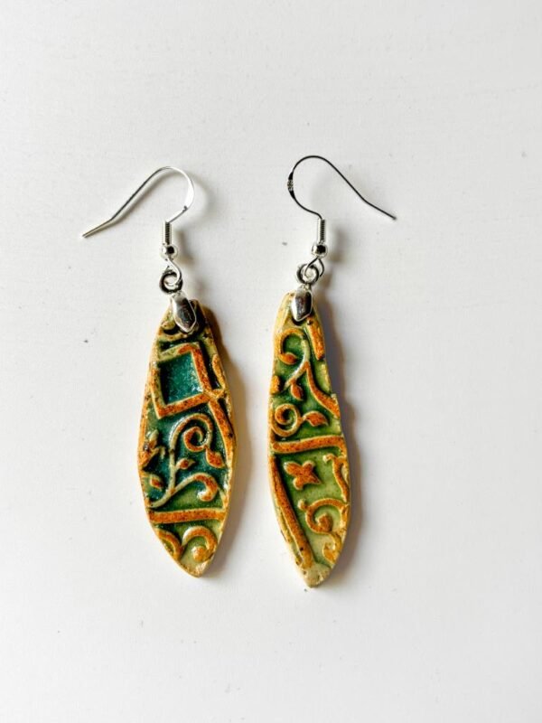 Ceramic Sketch Dangle Earrings