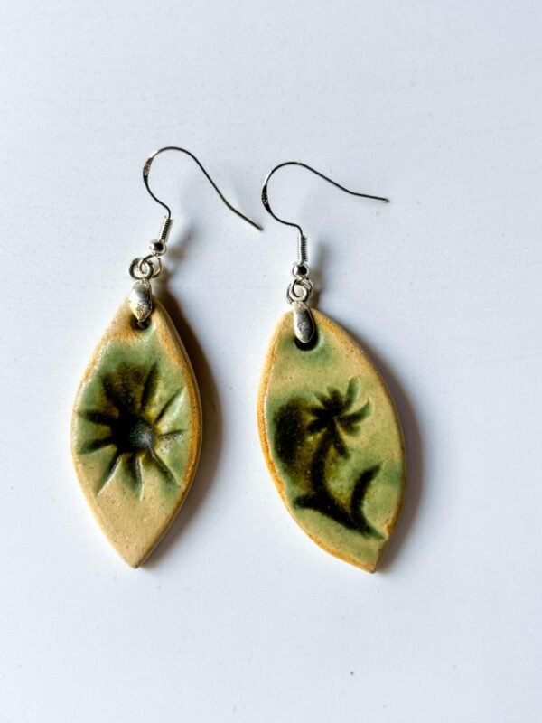 Ceramic Dangle Earth Earrings