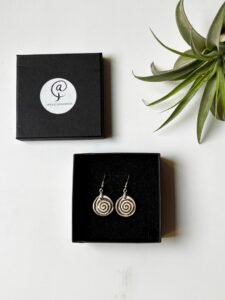 ceramic swirl earrings