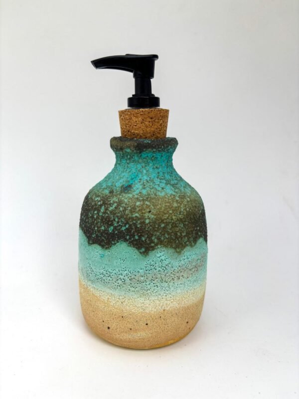 Coastal ceramic soap dispenser