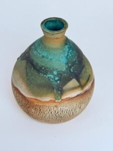 earthy rustic ceramic bottle