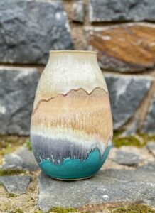 Layered Earth Stoneware Vase