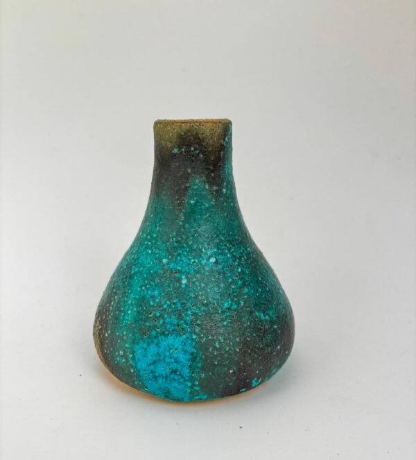 turquoise ceramic bottle