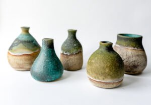 earthy rustic ceramic bottles